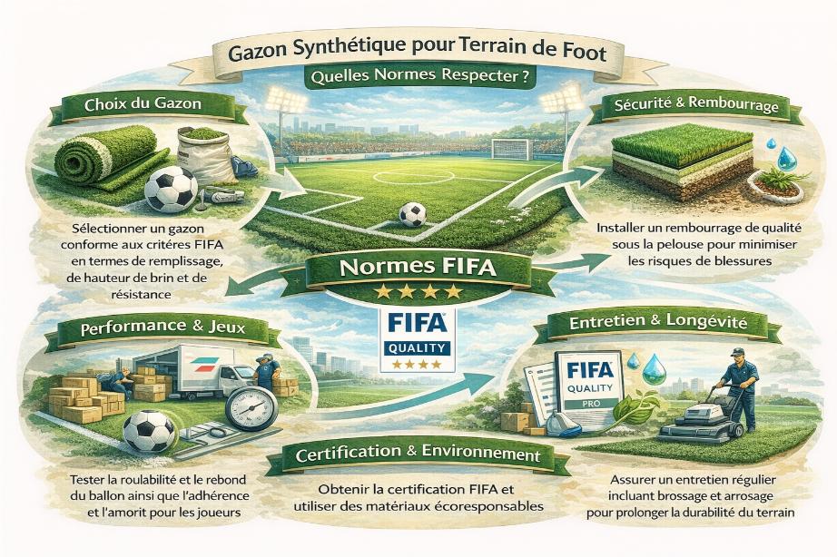 normes gazon synthetique terrain-foot